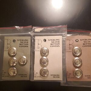 Sterling Silver Button Covers